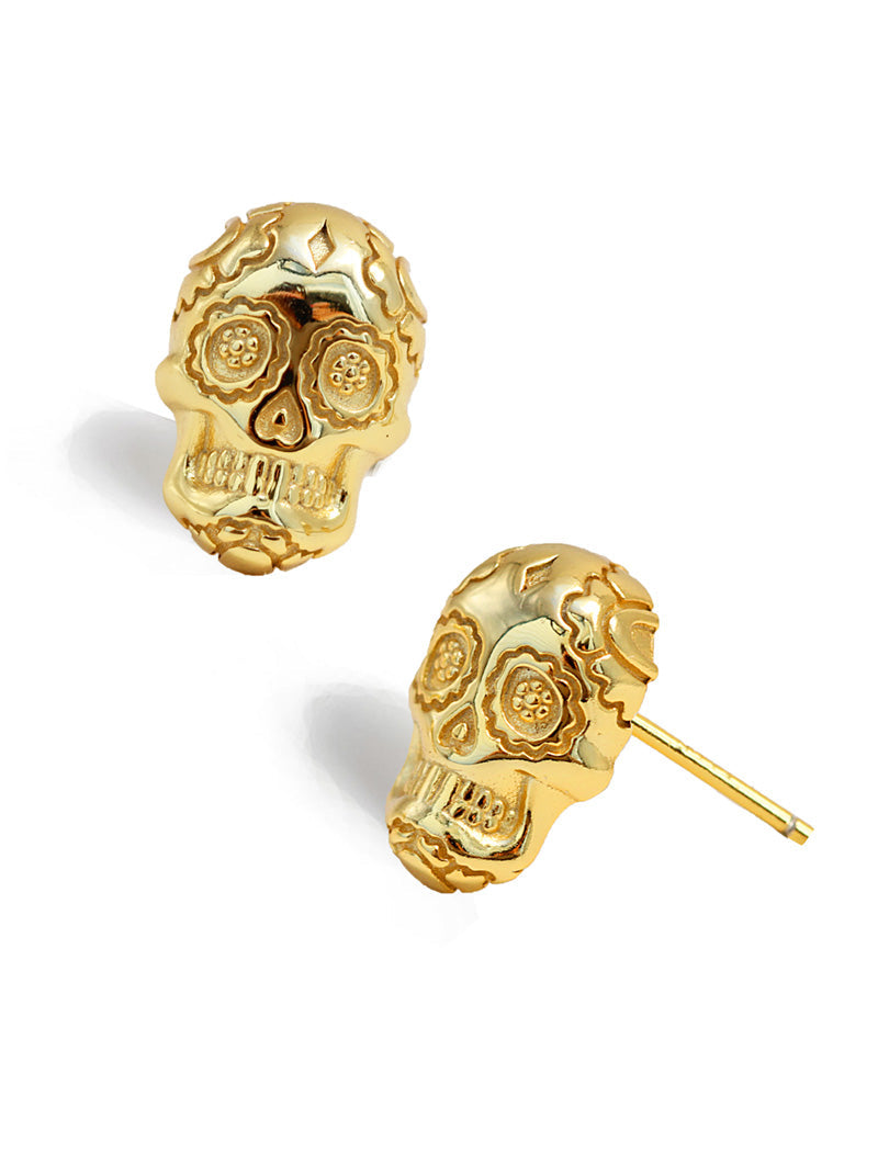 Day of the Dead Skull Stud Earrings
