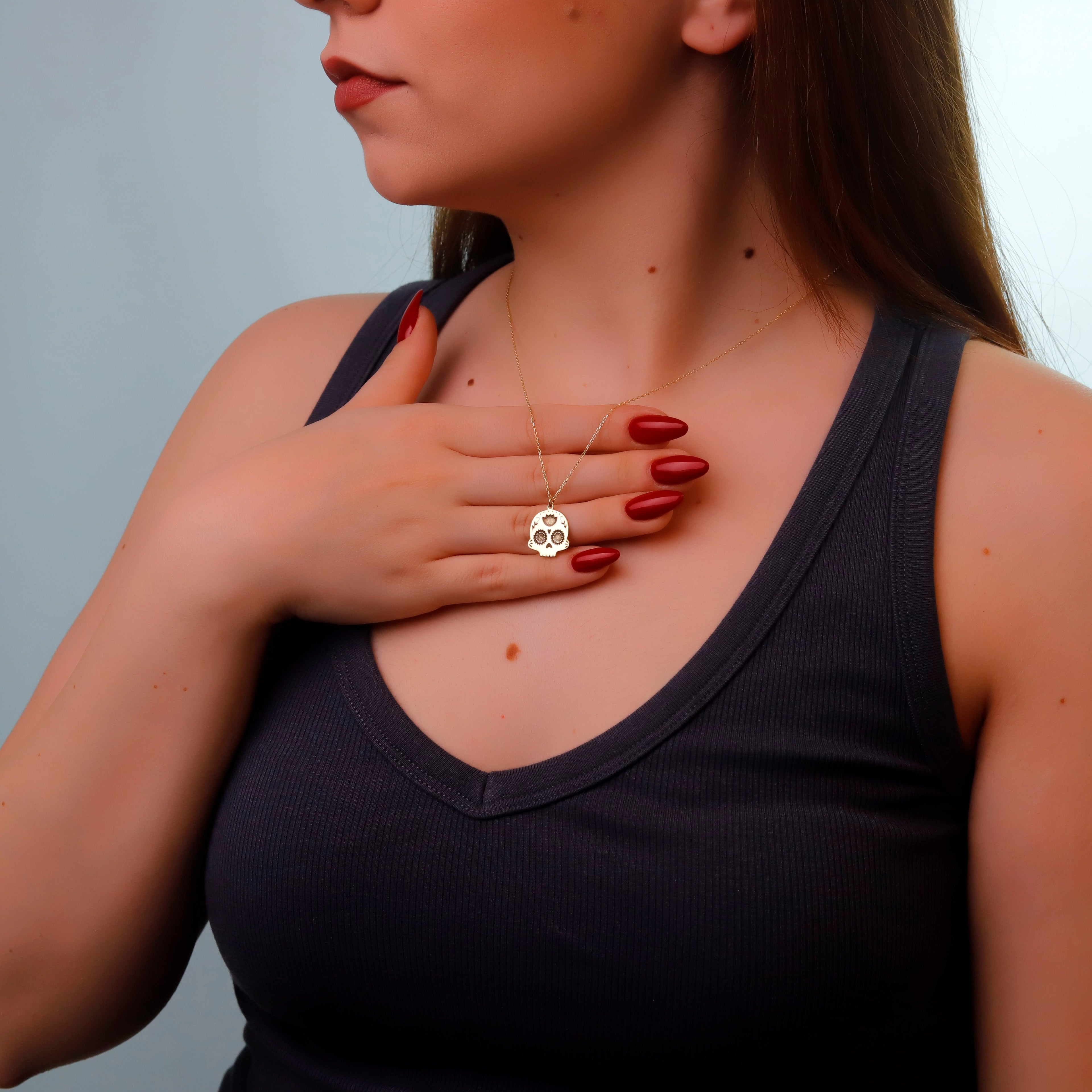 Dia De Los Muertos Celebration Sugar Skull Jewelry in 925 Sterling Silver