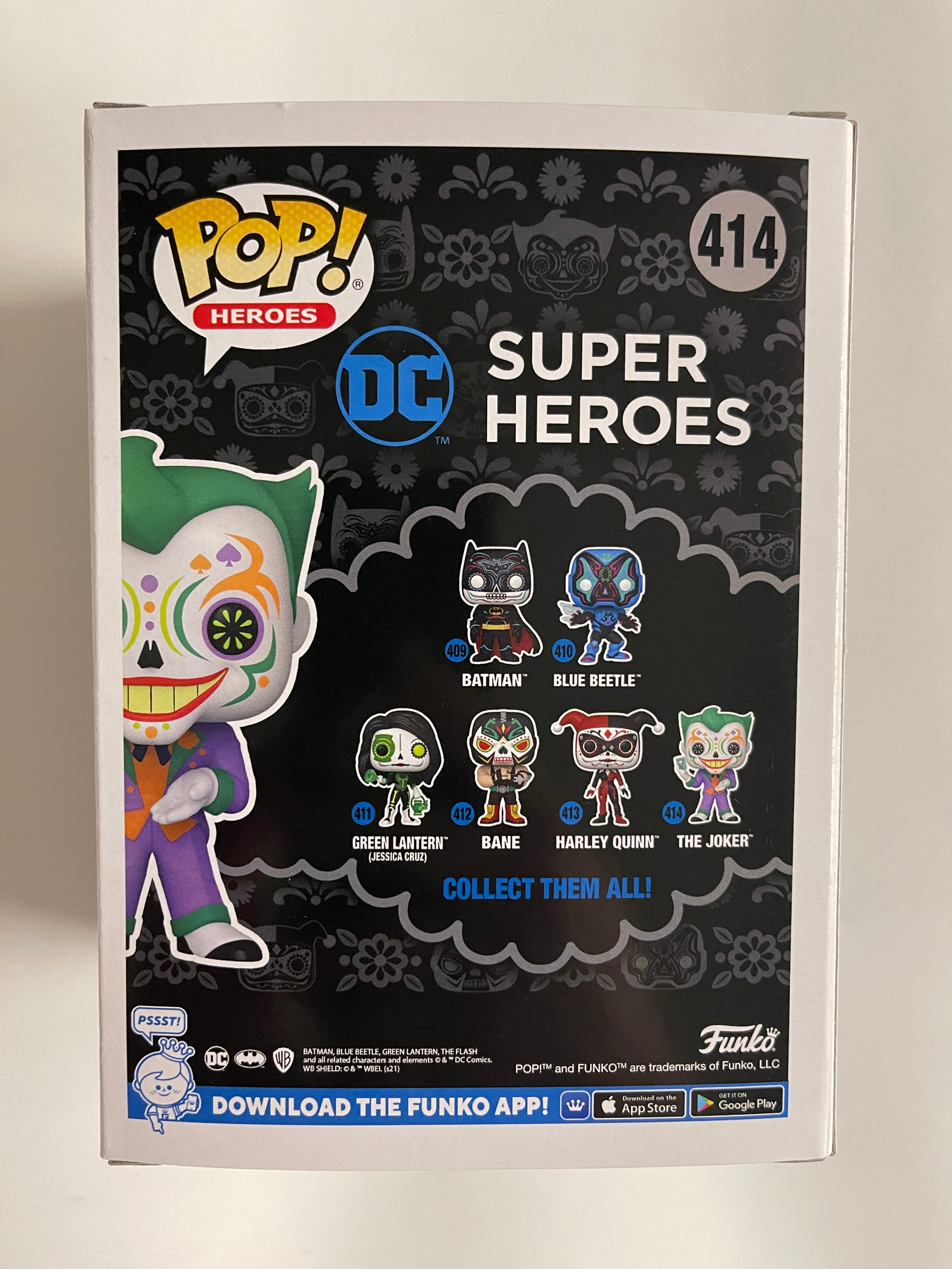 Funko Pop! DC Heroes Dia De Los Muertos Joker #414 Day Of The Dead