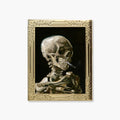 Skull of a Skeleton with Burning Cigarette by Van Gogh Art Frame Pin - Museum Souvenir Fine Art Lapel Pin